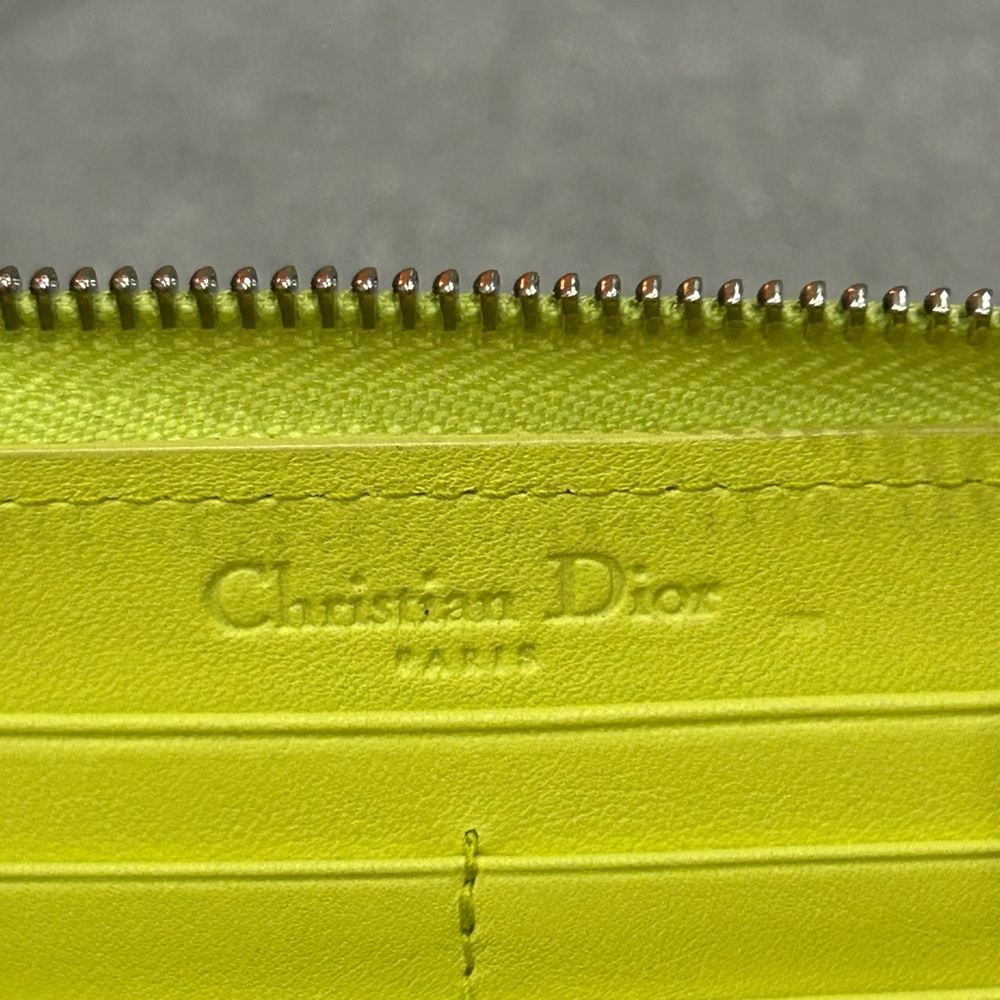 Christian Dior Patent Leather Bright Yellow Wallet VGUC - Picture 4 of 11